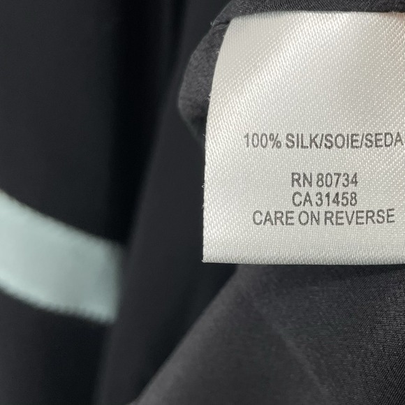 BCBGMaxazria Size S SILK Maxi Dress Black Blue Whimsical Evening Gown Dark Fairy - Picture 9 of 10